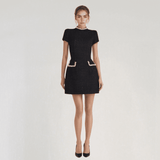 Camille Pearl Pocket Mini Dress